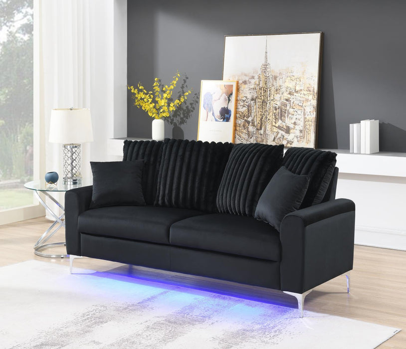 U480 - Sofa & Loveseat - Black - alternate view 3