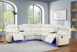 U64 - Motion 3 Piece Sectional With Bluetooth Speaker - White - Blue - alternate view 4