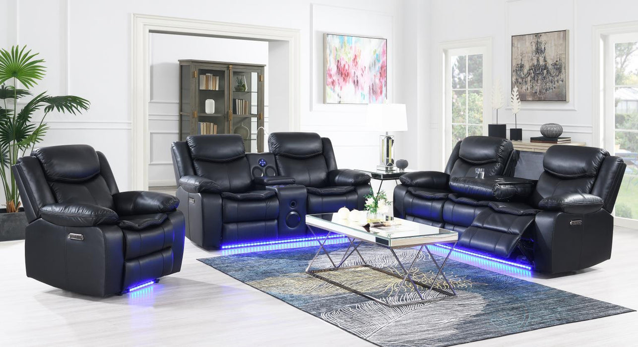 U100 - Power Reclining Chair With LED Light - Black - alternate view 3