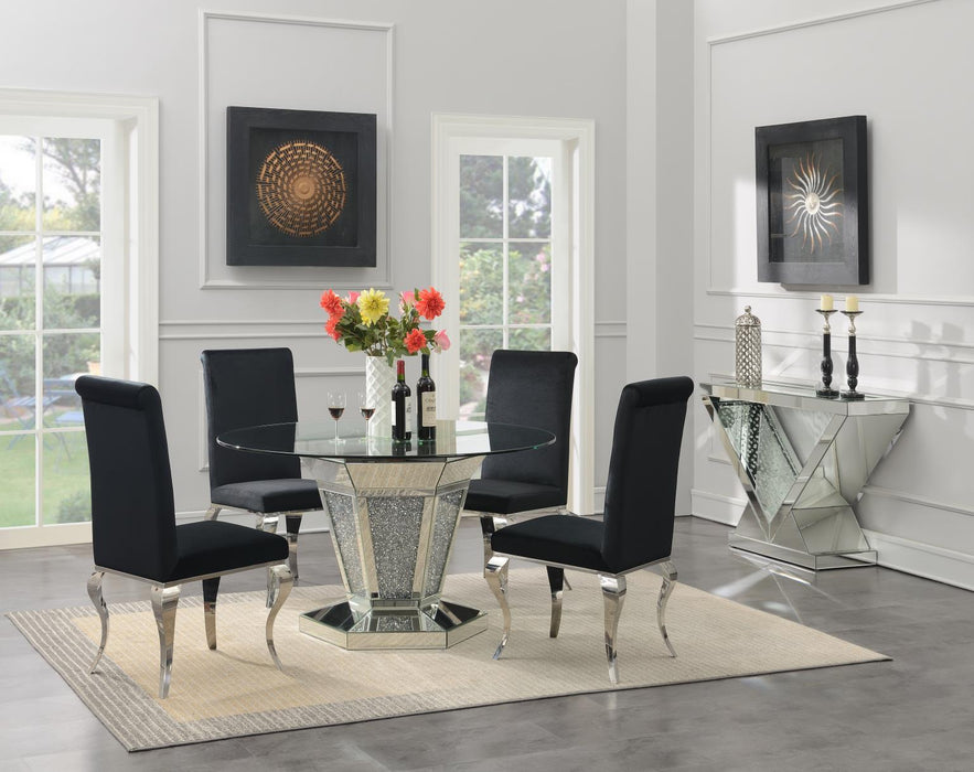 G-100 - Glamour Dining Table - Pearl Silver - alternate view 4
