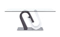 D4127 - Dining Table - Dark Gray / Silver - alternate view 4