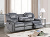U121 - Motion Sofa With Dropdown Table - Gray - alternate view 4