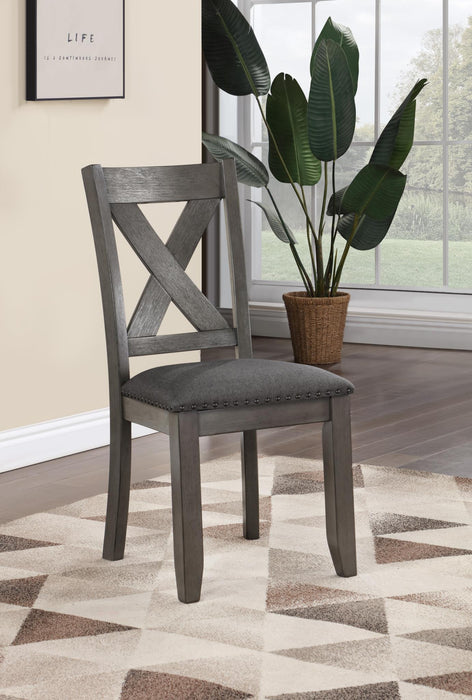 D161 - 7 Piece Dining Room Set (Dining Table, 6 Side Chairs) - Gray - alternate view 3