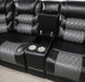 U89 - Black / Motion 3 Piece Sectional - Black - alternate view 4