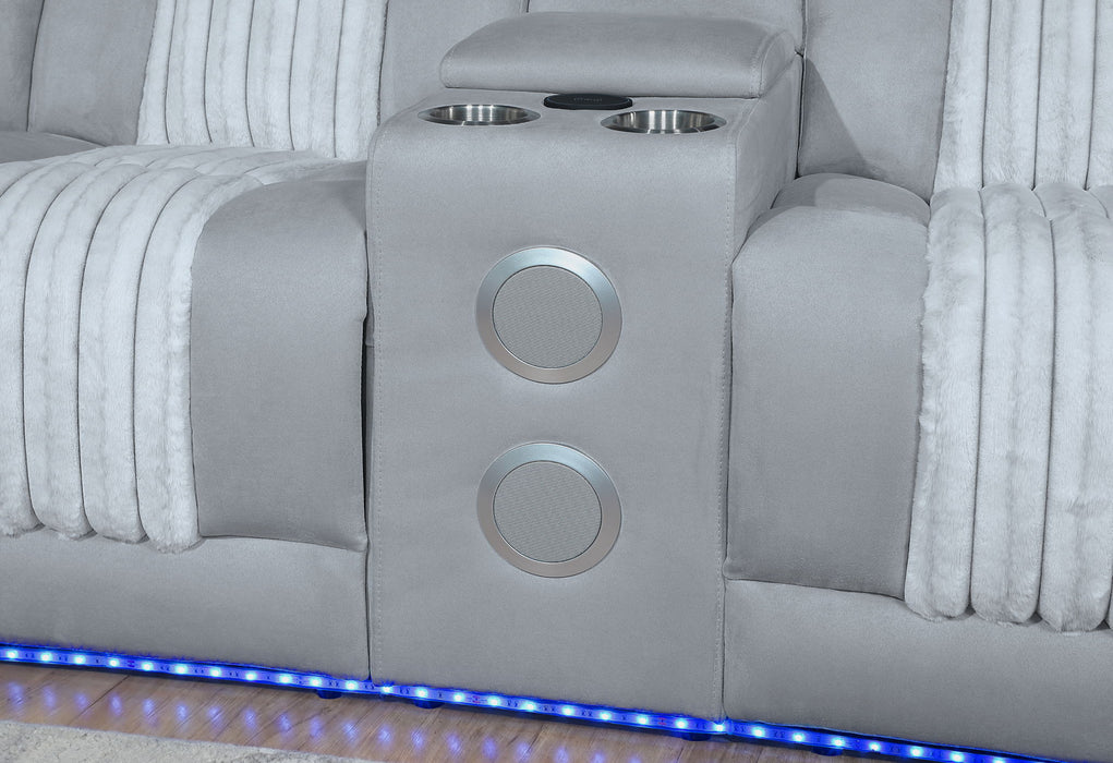 U8000 - P2 Sectional With LED - Light Gray - alternate view 4