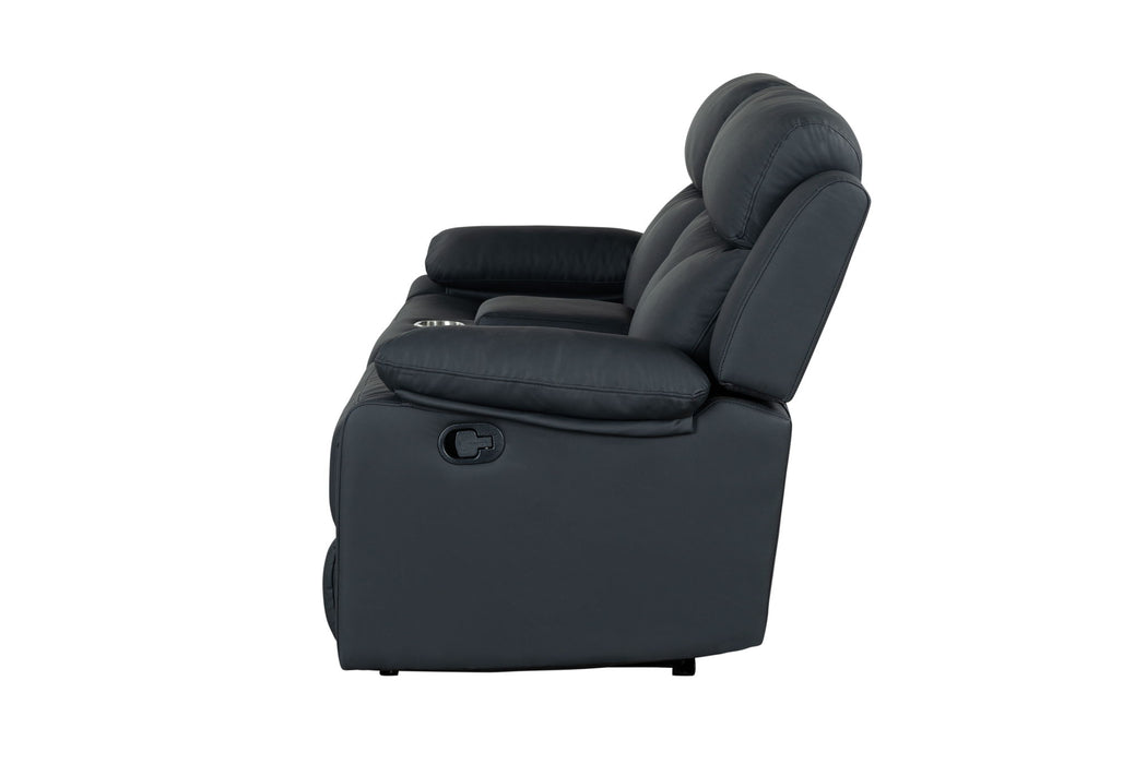 U6026 - Reclining Sofa With LED - Black - alternate view 4
