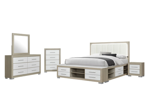 Emma - 5 Piece Full Bedroom Set - Black / Gray - alternate view 2