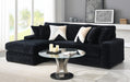 U281 - 6 Piece Setional With Right Chaise (1 LAF + 1 Wedge + 2 Armless Chair + 1 Console + 1 RAF Chaise) - Black - alternate view 4