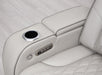 U11 - 3 Piece Power LED Sectional, Power Headrest, Heat, Massage Wireless Charger, And USB - Gray - alternate view 4