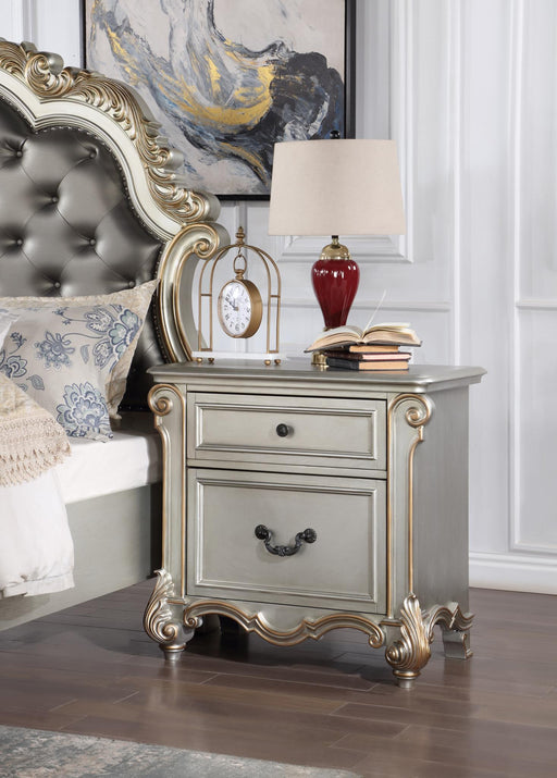 B060 - Nightstand - Antique Platinum