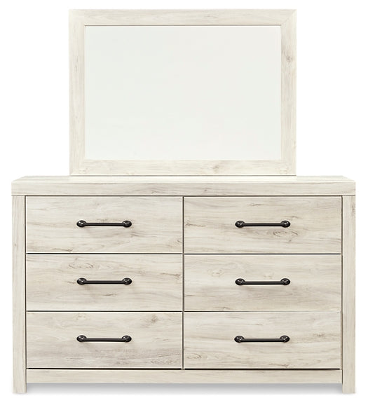 Cambeck Queen Panel Bed with 2 Storage Drawers with Mirrored Dresser and Nightstand - Raleigh Outlet
