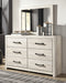 Cambeck Queen Panel Bed with 2 Storage Drawers with Mirrored Dresser and Nightstand - Raleigh Outlet