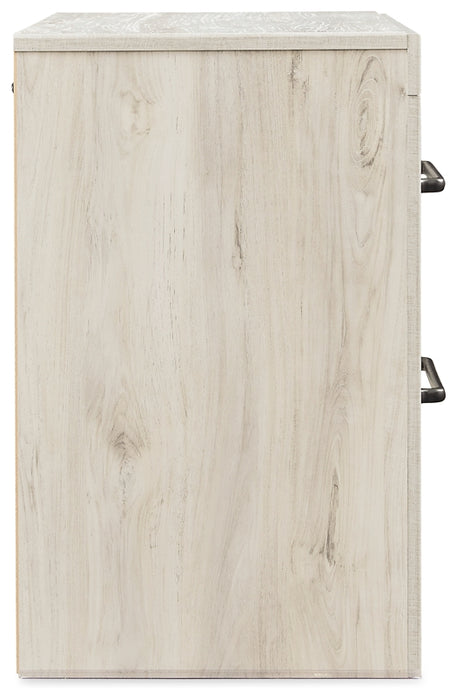 Cambeck Queen Panel Bed with 2 Storage Drawers with Mirrored Dresser and Nightstand - Raleigh Outlet