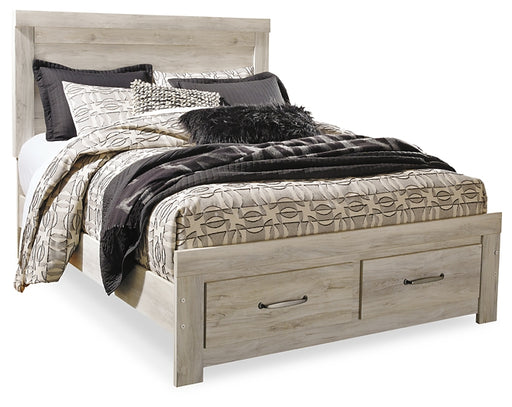 Bellaby Queen Platform Bed with 2 Storage Drawers with Mirrored Dresser and Nightstand - Raleigh Outlet