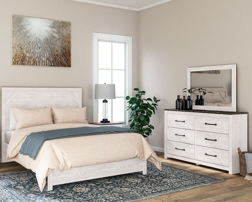 Gerridan Queen Panel Bed with Mirrored Dresser and Nightstand - Raleigh Outlet