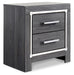 Lodanna King Panel Bed with 2 Storage Drawers with Mirrored Dresser and Nightstand - Raleigh Outlet