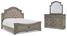 Lodenbay California King Panel Bed with Mirrored Dresser - Raleigh Outlet