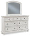 Robbinsdale King Sleigh Bed with Storage with Mirrored Dresser, Chest and Nightstand - Raleigh Outlet