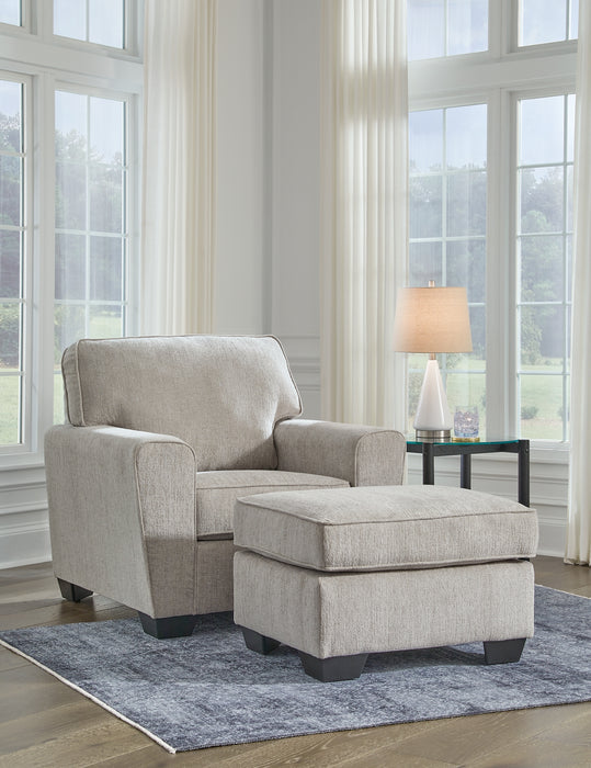 Cashton Chair and Ottoman - Raleigh Outlet
