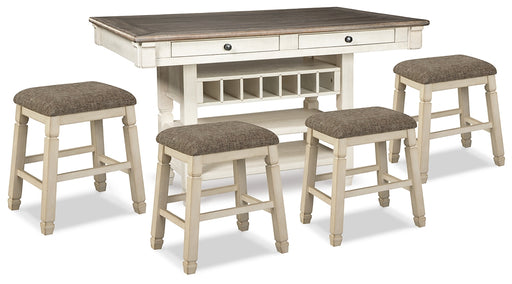 Bolanburg Counter Height Dining Table and 4 Barstools - Raleigh Outlet