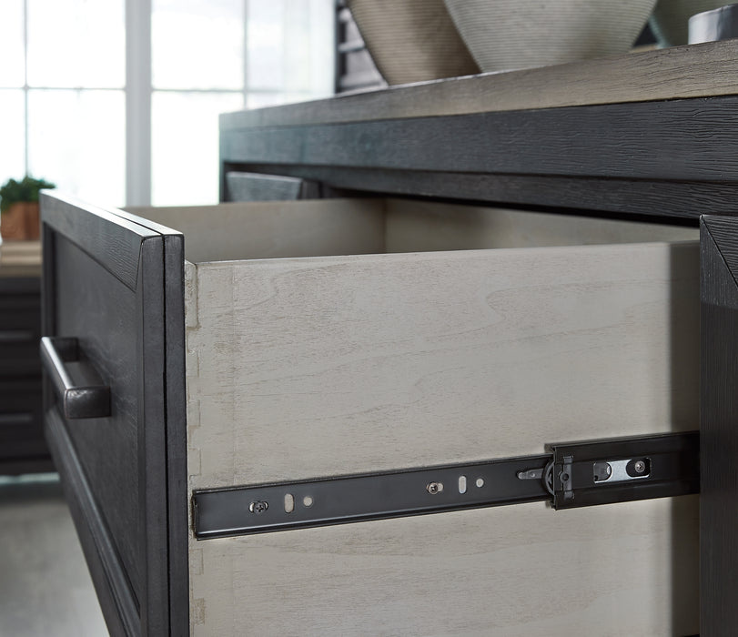 Foyland California King Panel Storage Bed with Mirrored Dresser, Chest and Nightstand - Raleigh Outlet