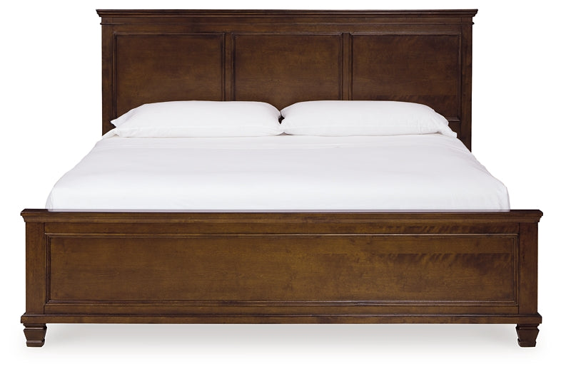 Danabrin King Panel Bed with Mirrored Dresser - Raleigh Outlet