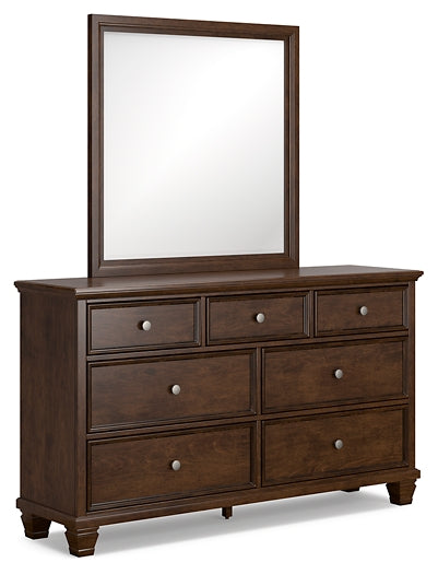 Danabrin King Panel Bed with Mirrored Dresser - Raleigh Outlet