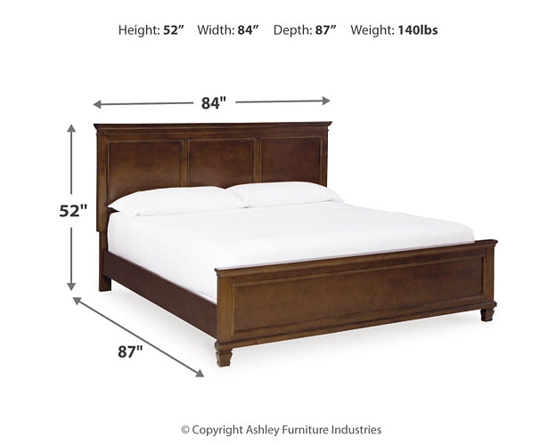 Danabrin King Panel Bed with Mirrored Dresser - Raleigh Outlet