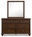 Danabrin King Panel Bed with Mirrored Dresser - Raleigh Outlet