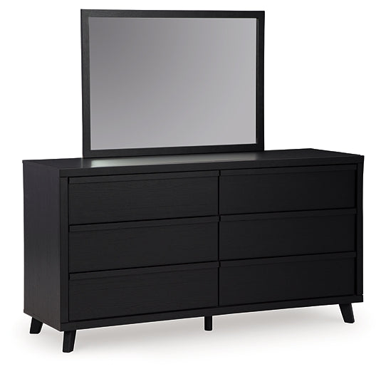 Danziar King Panel Bed with Mirrored Dresser, Chest and Nightstand - Raleigh Outlet