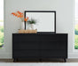 Danziar King Panel Bed with Mirrored Dresser, Chest and Nightstand - Raleigh Outlet