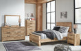 Hyanna Full Panel Bed with Mirrored Dresser and Nightstand - Raleigh Outlet