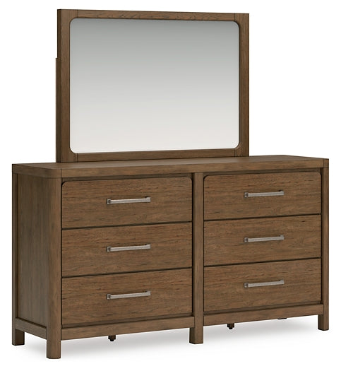Cabalynn California King Panel Bed with Storage with Mirrored Dresser and Nightstand - Raleigh Outlet