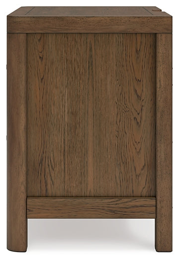 Cabalynn California King Panel Bed with Storage with Mirrored Dresser and Nightstand - Raleigh Outlet