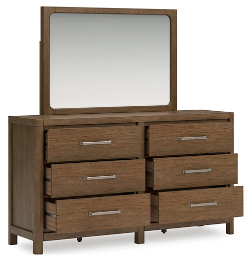 Cabalynn California King Panel Bed with Storage with Mirrored Dresser, Chest and Nightstand - Raleigh Outlet