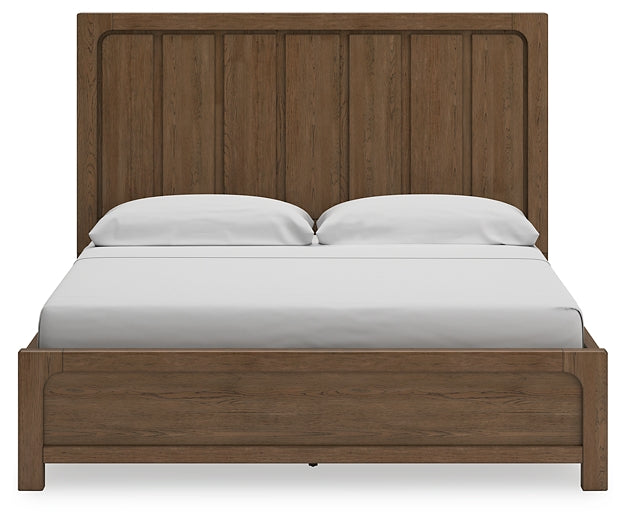 Cabalynn California King Panel Bed with Storage with Mirrored Dresser, Chest and Nightstand - Raleigh Outlet