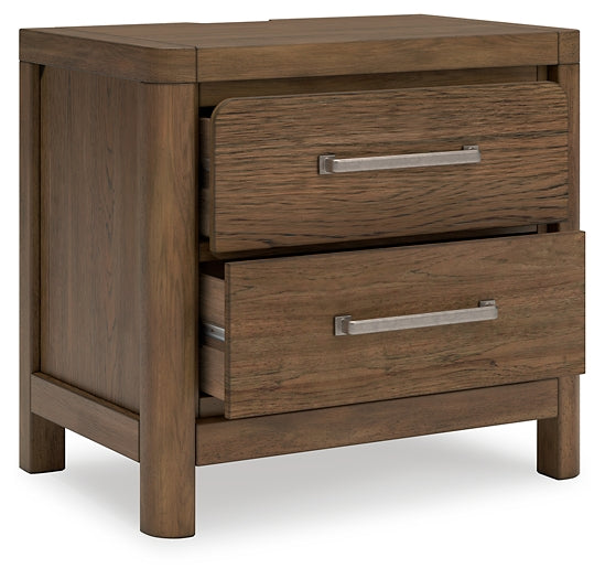 Cabalynn California King Panel Bed with Storage with Mirrored Dresser, Chest and Nightstand - Raleigh Outlet