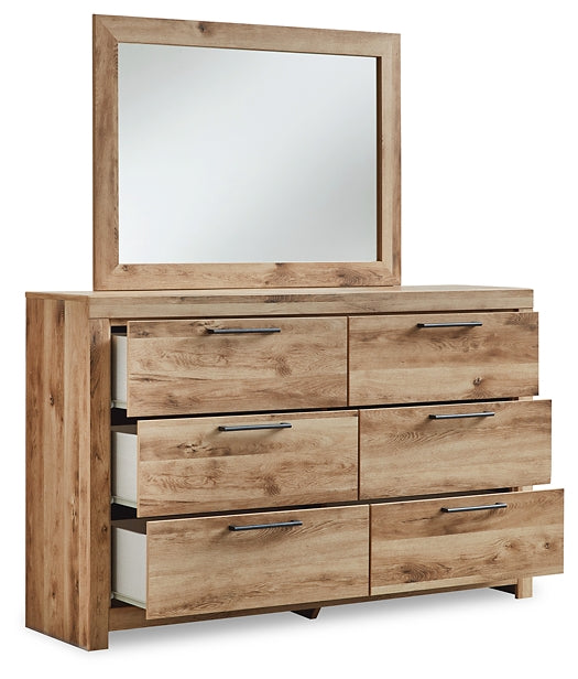 Hyanna King Panel Headboard with Mirrored Dresser - Raleigh Outlet