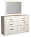 Stelsie Twin Panel Bed with Mirrored Dresser, Chest and Nightstand - Raleigh Outlet