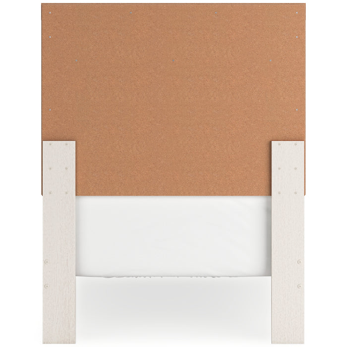 Stelsie Twin Panel Bed with Mirrored Dresser, Chest and Nightstand - Raleigh Outlet