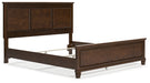 Danabrin California King Panel Bed with Mirrored Dresser and Nightstand - Raleigh Outlet
