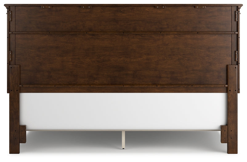 Danabrin California King Panel Bed with Mirrored Dresser and Nightstand - Raleigh Outlet