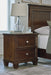 Danabrin California King Panel Bed with Mirrored Dresser and Nightstand - Raleigh Outlet