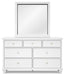 Fortman California King Panel Bed with Mirrored Dresser - Raleigh Outlet