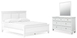Fortman California King Panel Bed with Mirrored Dresser - Raleigh Outlet