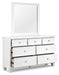 Fortman California King Panel Bed with Mirrored Dresser - Raleigh Outlet