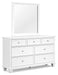 Fortman California King Panel Bed with Mirrored Dresser - Raleigh Outlet