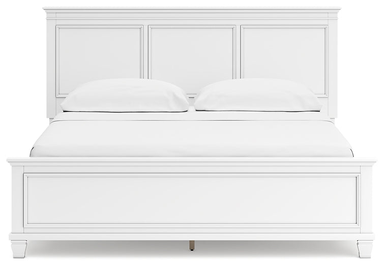 Fortman California King Panel Bed with Mirrored Dresser - Raleigh Outlet