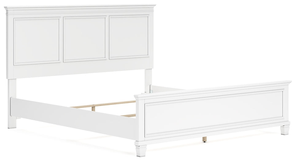 Fortman California King Panel Bed with Mirrored Dresser - Raleigh Outlet
