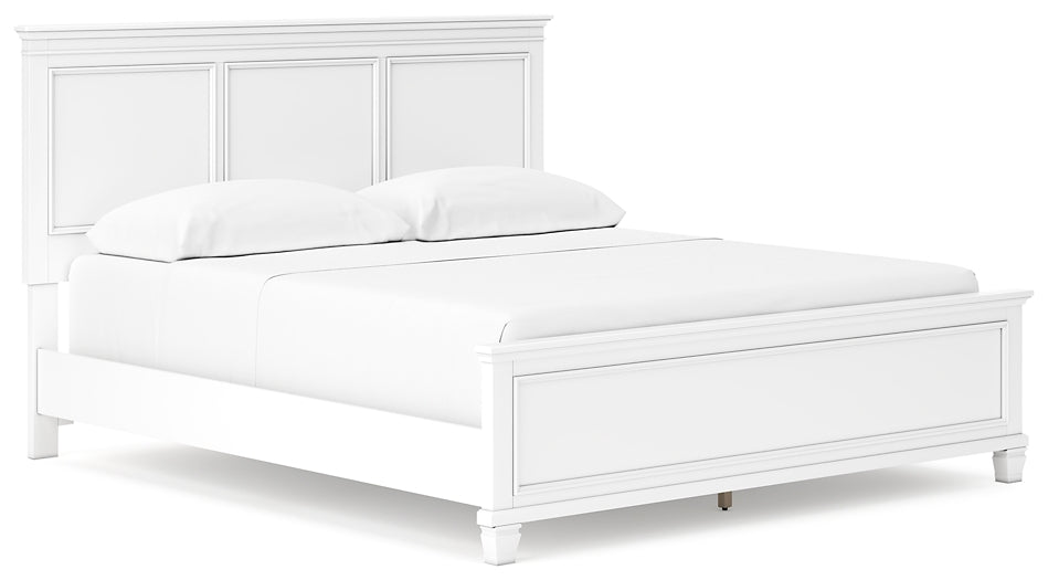 Fortman California King Panel Bed with Mirrored Dresser - Raleigh Outlet